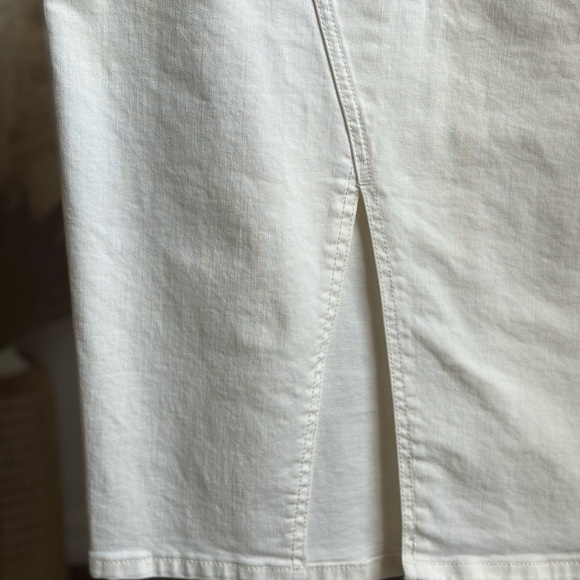 Cream Midi Denim Skirt - Picture 2 of 5